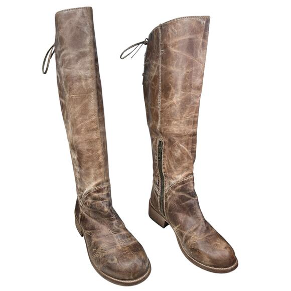 Corral Women’s Distressed Brown Leather Riding Boots Size US 8 - Picture 5 of 12